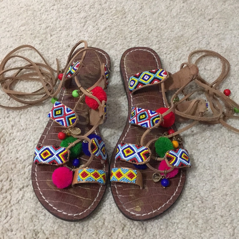 Sam Edelman wrap beaded sandal